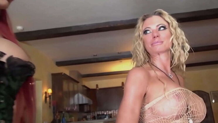 Briana Banks Titty Fuck & Cum on Mouth - Blonde Pornstar Takes Big Cock