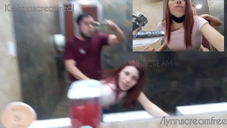 Lynnscream Public McDonald's Fuck - Risky Cum in Ass Doggystyle in Restaurant Bathroom