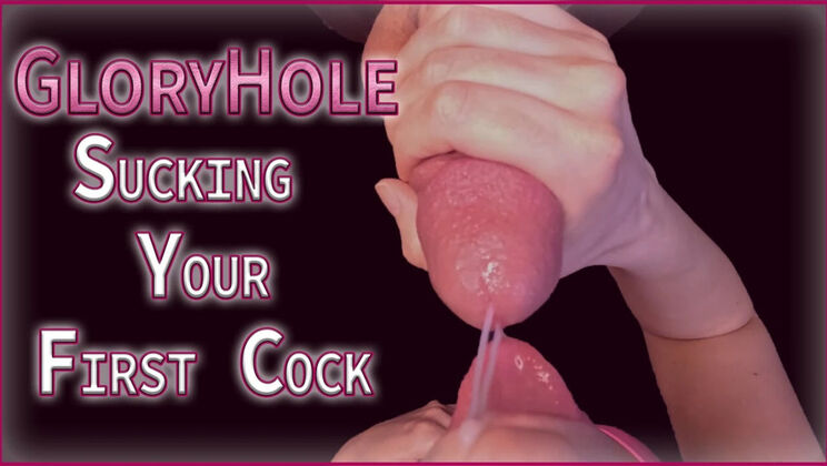 Aurora Luxe's First Gloryhole Cock - Bi Encouraged Suck and Swallow Cum