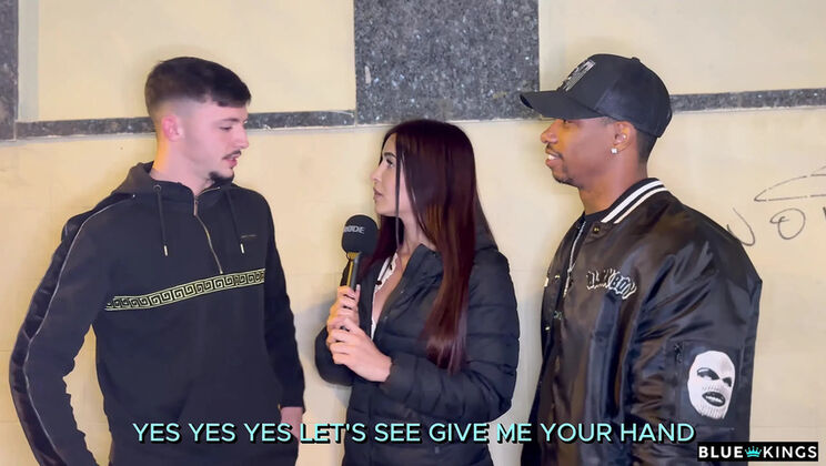 Amateur Street Interview Turns Into Hot Interracial Threesome with Yeri Blue and BBC in Hotel