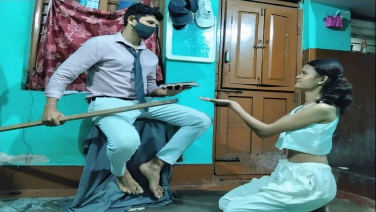 Desi Hindi Teacher Punishes Student Girl Sex Video - Horny Archana Hot Monika Indian College Fuck