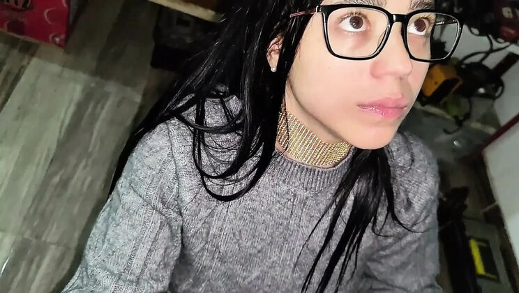 Step Cousin Surprise in the Commercial Center Bathroom - Real Amateur Teen Slut