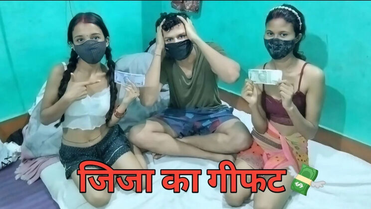 Desi Indian Jija Sali Threesome MMS - Hot Monika Horny Archana Homemade Viral Hindi XXX