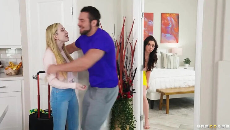 Threesome Cheater Blowjob with Lily Lou and Chloe Surreal - Call the Whambulence on My BF