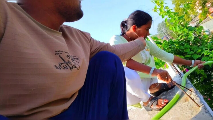 Desi Devar Bhabhi Hot Village Romance - Permi Pooja Big Tits Homemade Movie