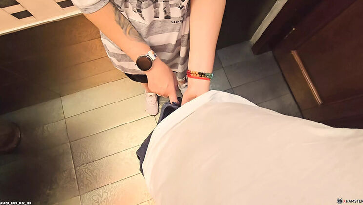 Stranger Creampie In My Panties In Restaurant Toilet - Amateur MILF POV