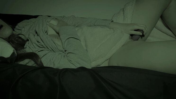 Almost Caught! Night Vision Masturbation on Friend's Couch - Amateur Italian Teen Arty Von Fingering Pussy to Real Orgasm