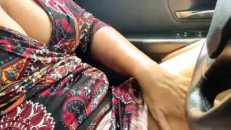Step Mommy Caught Masturbating In Car By Construction Workers - Elegant Mature Mom Has Intense Outdoor Orgasm