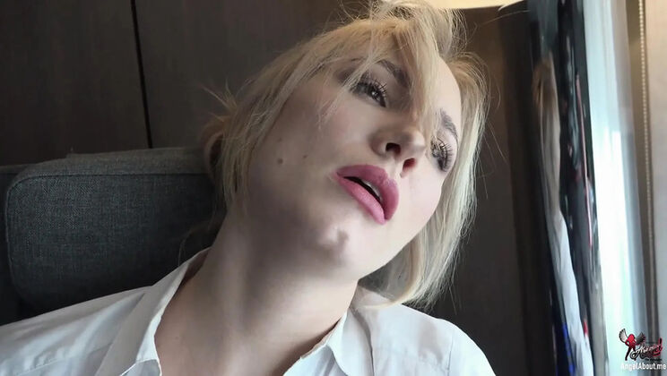 Blonde Business Woman Bondage Fantasy with Angel The Dreamgirl