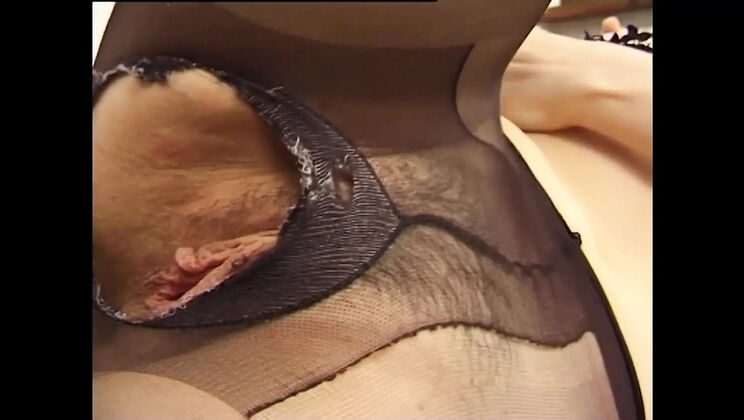 Horny Italian MILF Sheila Stone Masturbates in Stockings and Sucks Hard Cock