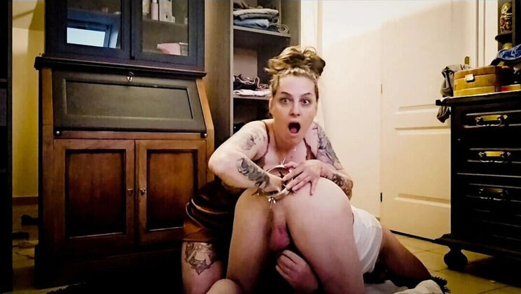 French Femdom Anal Fisting with Speculum - Extreme Gaping & Prostate Massage