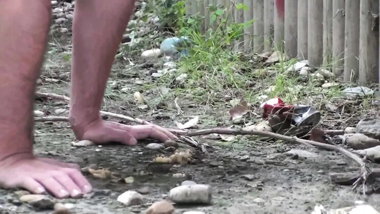 Young Teen Princess Paris Outdoor Pet Play with Banana - Femdom Slave & Dirt Fetish