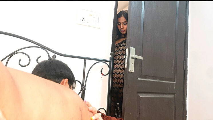 Desi Indian Bhabhi Hardcore Sex With Devar In Front Of Wife - Blowjob, Doggy, BDSM