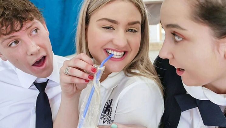 Serena Avery College Truth Or Dare Blowjob Facial Cum Eating Slutty Teen