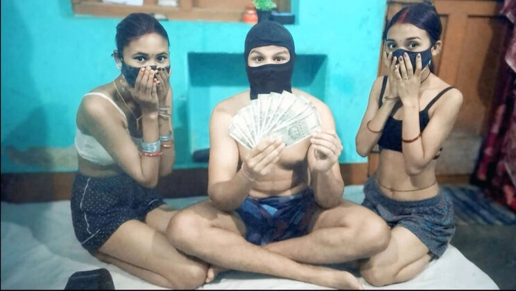 Desi School Friends Threesome: Hindi Audio Fuck with Two Hot Indian Girls and Boy