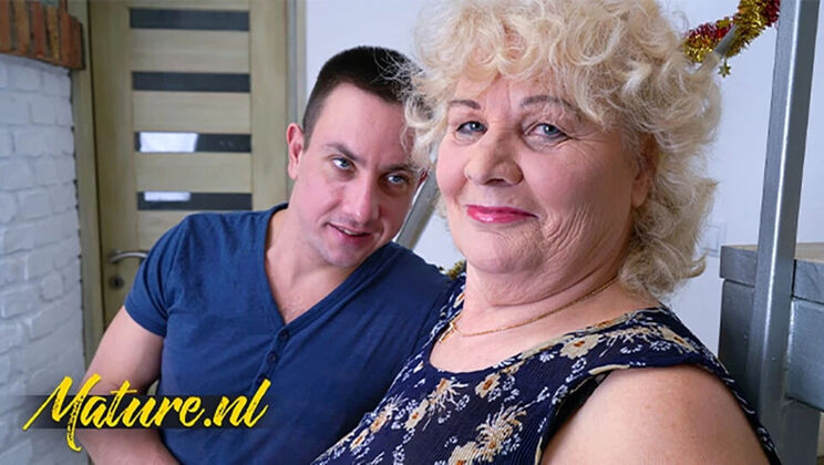 Horny Old Granny Lana Fucks Young Guy Rob in Hardcore Sex