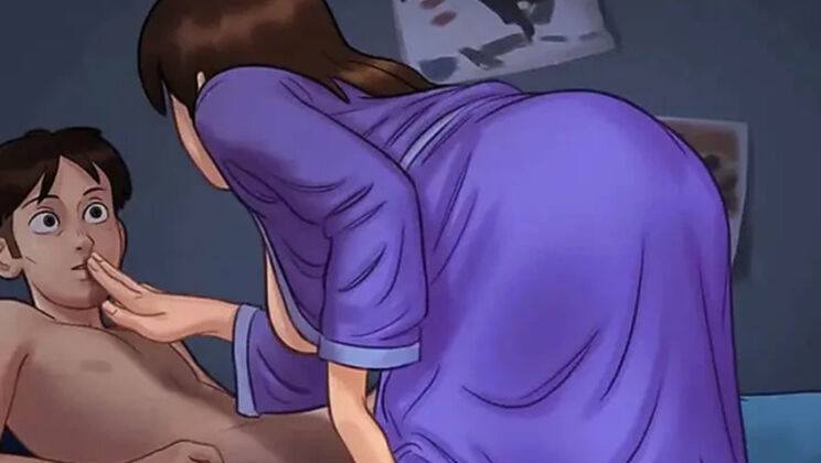 Summertime Saga Cartoon: Horny Stepmom Fucks StepSon Hard in Bed - Full Episode 188