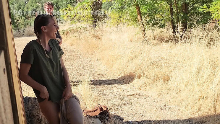 Outdoor Cumwalk Compilation with Blonde Cowgirl Sav Moolah - Facial & Big Ass