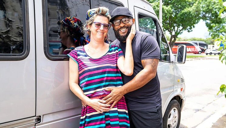 Busty Mature Granny Takes Hard Anal BBC in Van - Rough Doggy Style Fuck