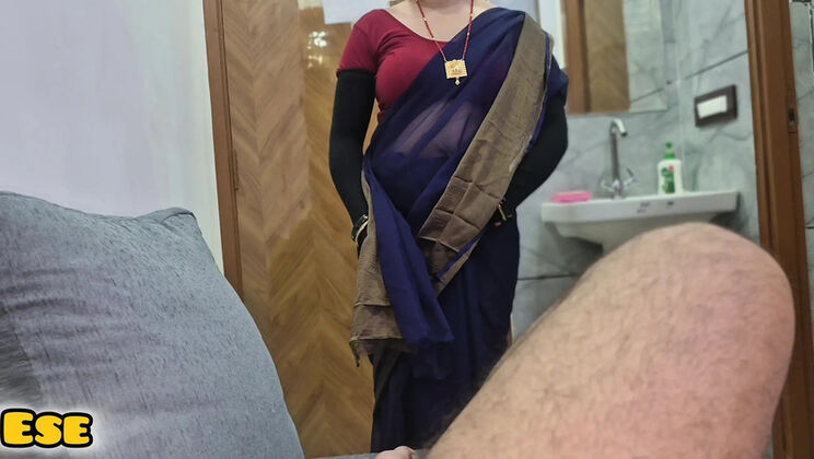 Desi Aunty Sammy Sins Big Natural Tits Blowjob and Hardcore Sex in Hindi