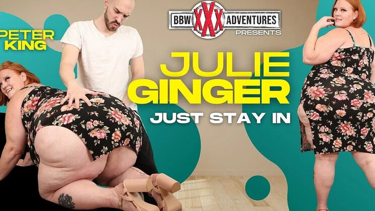 BBW Julie Ginger Anal Creampie - Big Boobs Deep Throat Blowjob in Lingerie