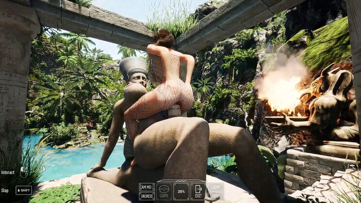 Horny Lara Croft 3D Hentai: Riding a Huge Statue Cock to Unlock the Tomb Door - First Time Anal & Cowgirl Sex