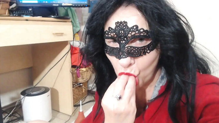 Hairy Italian Brunette Solo Masturbation with Dildo in Ass Hot Homemade HD