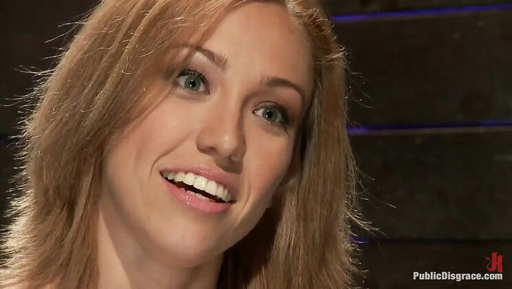 Local Amateur Audrey Rose Locked in Cage - Gangbang & Creampie Feeding