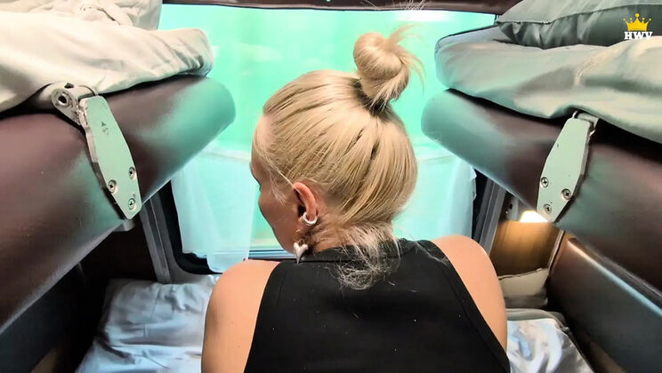 Hot Wife Vika Sucks and Fucks Neighbor on Bus - Amateur Russian MILF Cheating