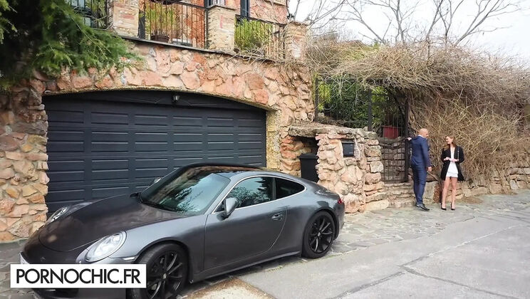 Real Estate Agent Seduced Into Threesome - Petite Blonde Wife Fucks Two Big Cocks