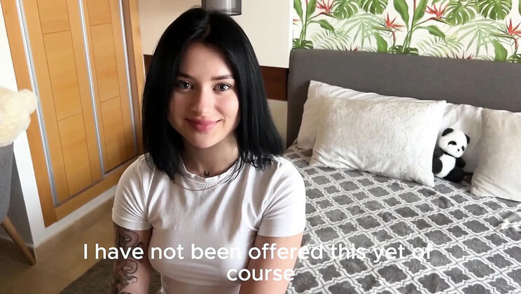 Amateur Brunette Can't Pay Pool Guy - Offers Sloppy Blowjob & Deep Throat Cum in Mouth POV