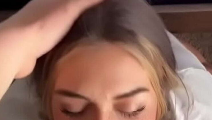 Young tattooed blonde Piamlove sucks stranger's cock - amateur blowjob & doggystyle