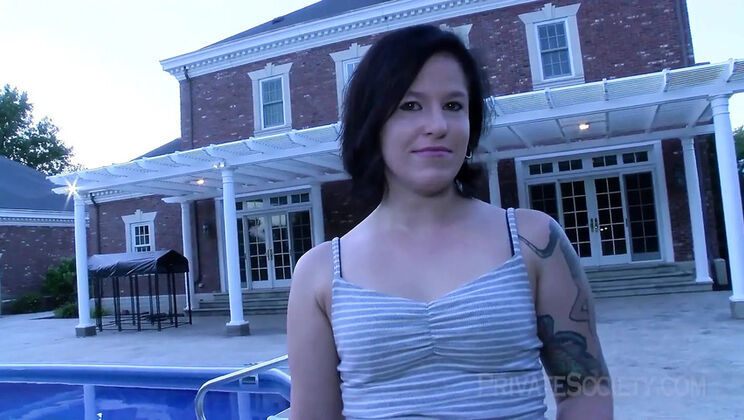 Amateur Brunette Takes BBC Anal Creampie Outdoor - Tiny Ass Broken Hard