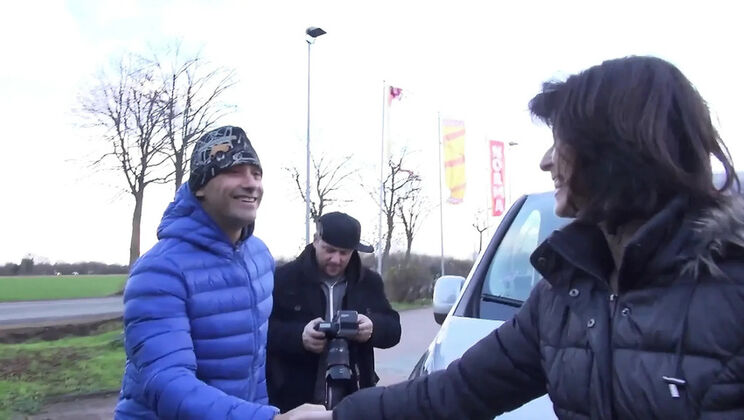 German MILF sucks and fucks hard in studio amateur HD video