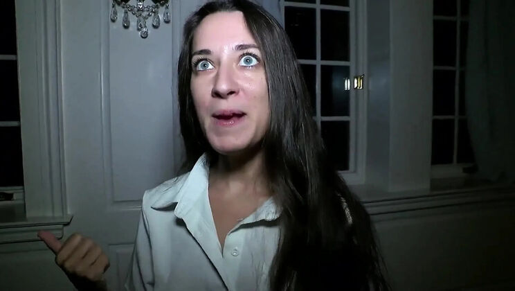 Petite Brunette Freya Von Doom Gives Intense Blowjob and Handjob on Sofa - Tiny Tits, Big Ass, Swallowed Cum