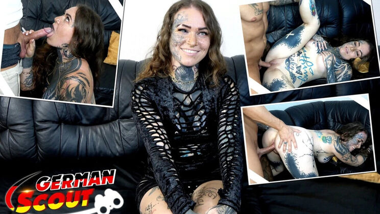 German Scout Balea Scarleg Split Tongue Tattoo Model Fucked Hard in 4K Casting Couch Full Movie