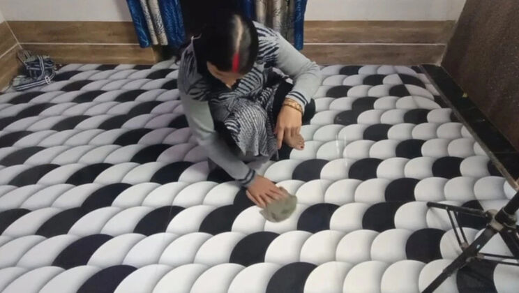 Indian Maid Caught Cleaning Room - Owner Fucks Teen 18yo Hardcore