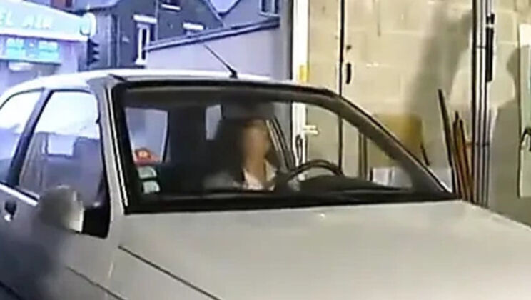 Double Penetration Gangbang & Bukkake Sperm Shower in Garage with Big Natural Tits