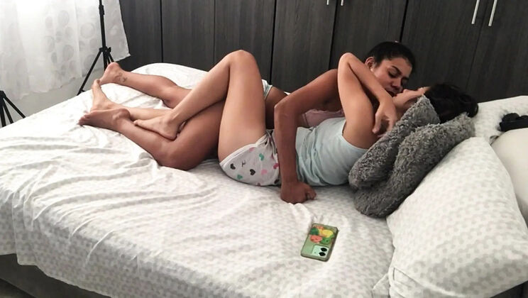 Kendy Maly & Kary London - Horny Lesbian Sex Tape for Husband - Amateur Fingering, Squirting & Scissoring