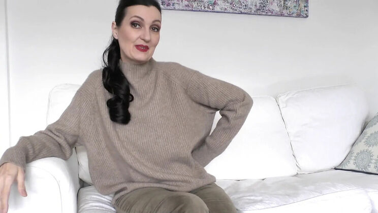 German MILF Step Mom Taboo JOI - Cum On My Cashmere Sweater POV