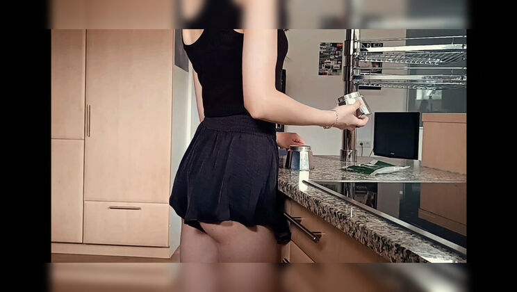 Amateur Teen RedDiamonds Gets Hard Kitchen Fuck From Behind - Petite Brunette Doggystyle POV