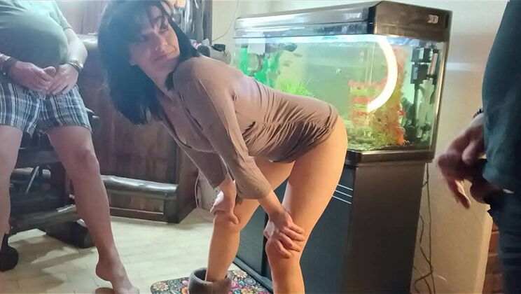 Stepbrothers dare me to fuck a dildo while they cum on it - Amateur Brunette Petite Rough Fuck