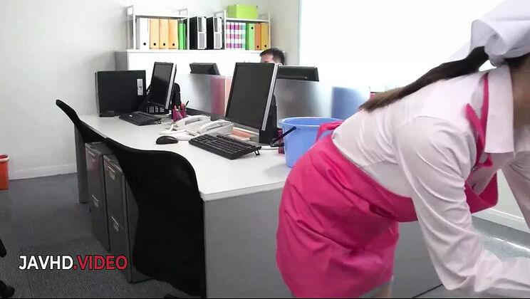 Chihiro Akino Office Blowjob Leads to Explosive Creampie - Stunning JAV