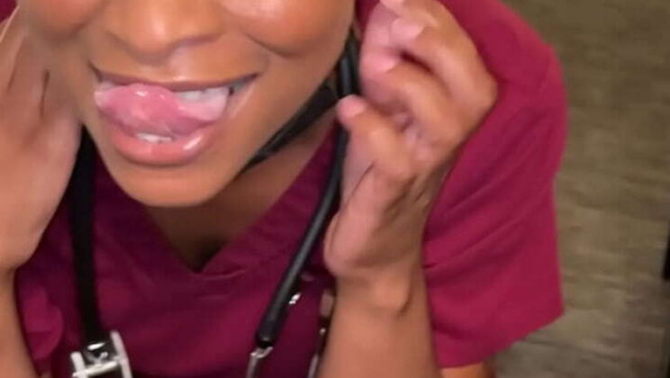 Caramel deepthroat gagging on big black cock doggystyle fuck