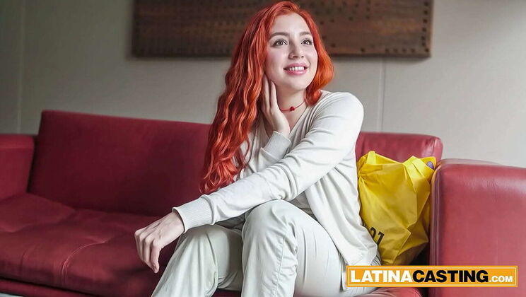 Big Tits Redhead Latina Fucks Hard With Big White Cock - Rough Facefuck & Cumshot