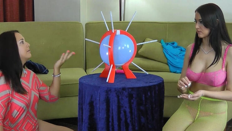 Big Tits Lesbian Teen Alexis Grace Loses Strip Game Bet and Gets Banged on Couch