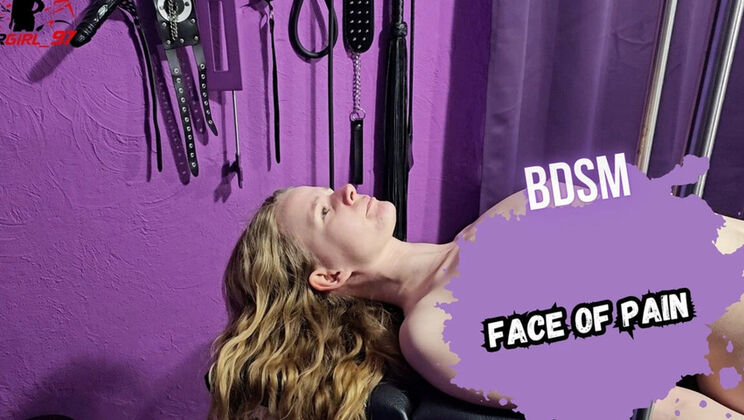 Bikergirl_97 Face of Hurt Rough BDSM Punishment German Teen Blonde Skinny 4K