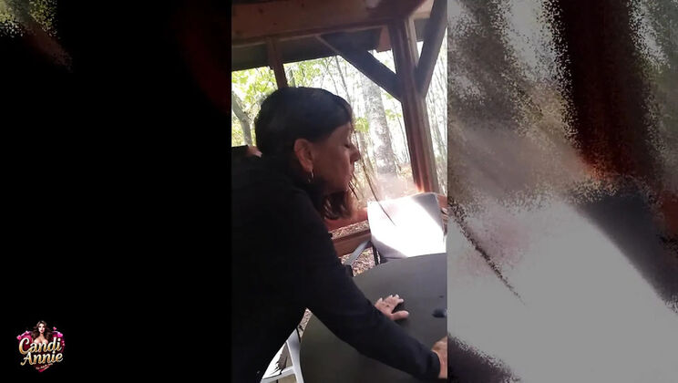 Mature Candi Annie Outdoor POV Blowjob - Cum Swallow in Forest