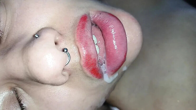 Sweet Little Mouth Gets Filled With Creampie - Close Up Cumshot