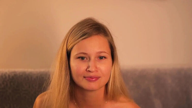 Stella Cardo Big Tits Solo - Blonde Teen Fingers and Dildo Masturbation